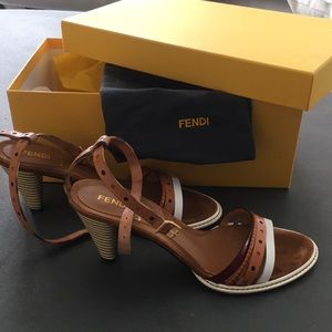 FENDI heeled sandals. Really nice quality and very cute and versatile style.